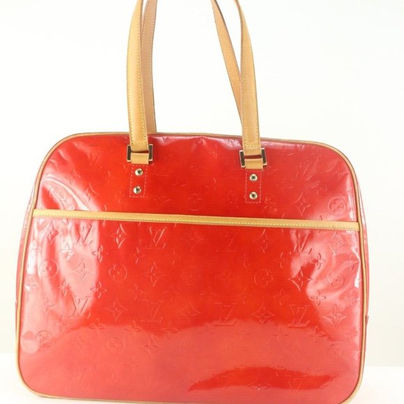 Louis Vuitton Red Monogram Vernis Sutton Travel Shoulder bag 3LVS921K - Picture 1 of 11